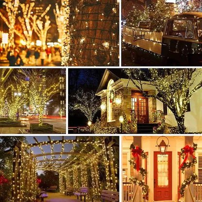 LUCES NAVIDEÑAS CON PANEL SOLAR