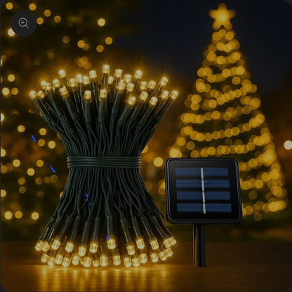 LUCES NAVIDEÑAS CON PANEL SOLAR